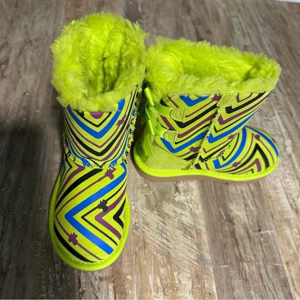 UGG Australia Toddler Bailey Bow II Galactic Print Boots Size 11 Multicolor NEW